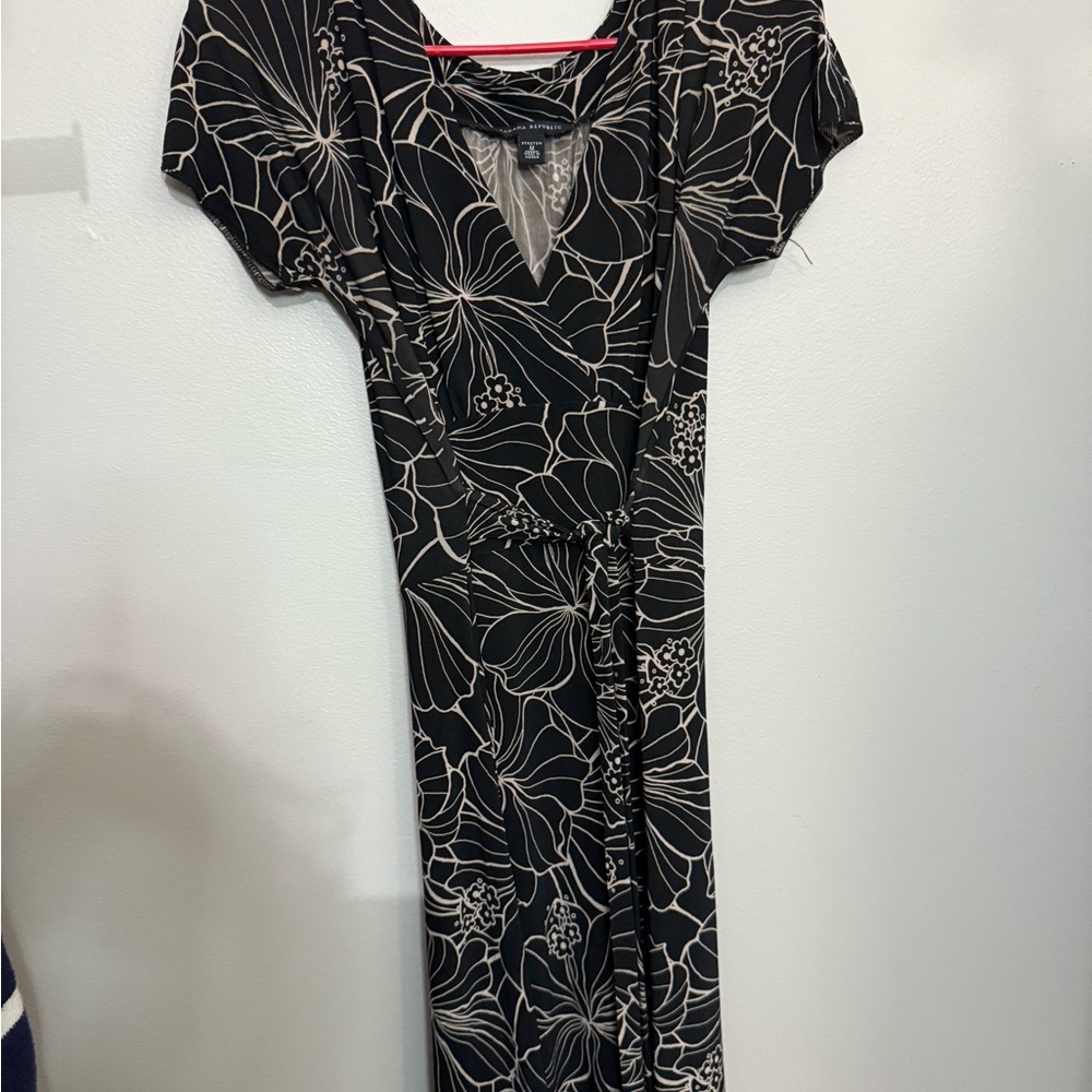 Banana Republic Black Floral Dress
